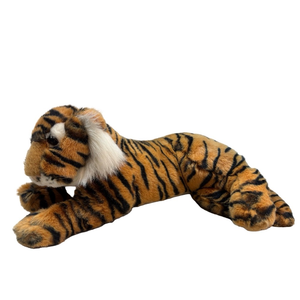 Vintage WEGO Tiger Plush‎ Stuffed Animal Korea Laying Jungle Cat 9115T